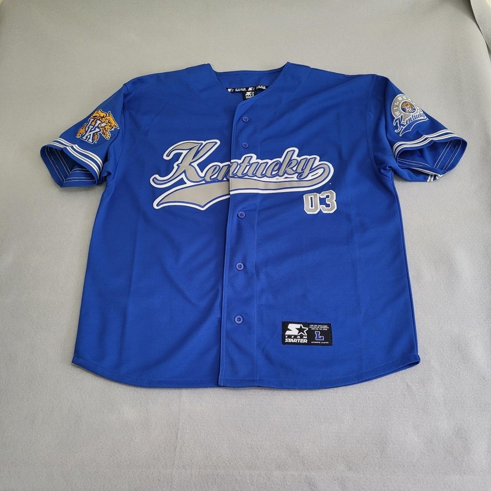 VTG Team Starter University Of Kentucky Wildcats Baseball Jersey Size L UK